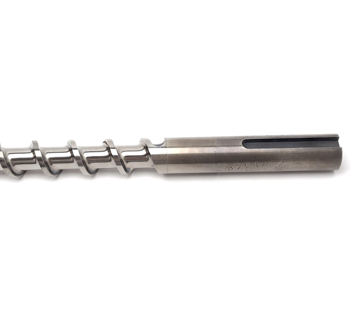 Used Davis Standard 1" Extruder Feedscrew, 31-3/4" Long, 27-1/4" Screw, 3.7mm Thread