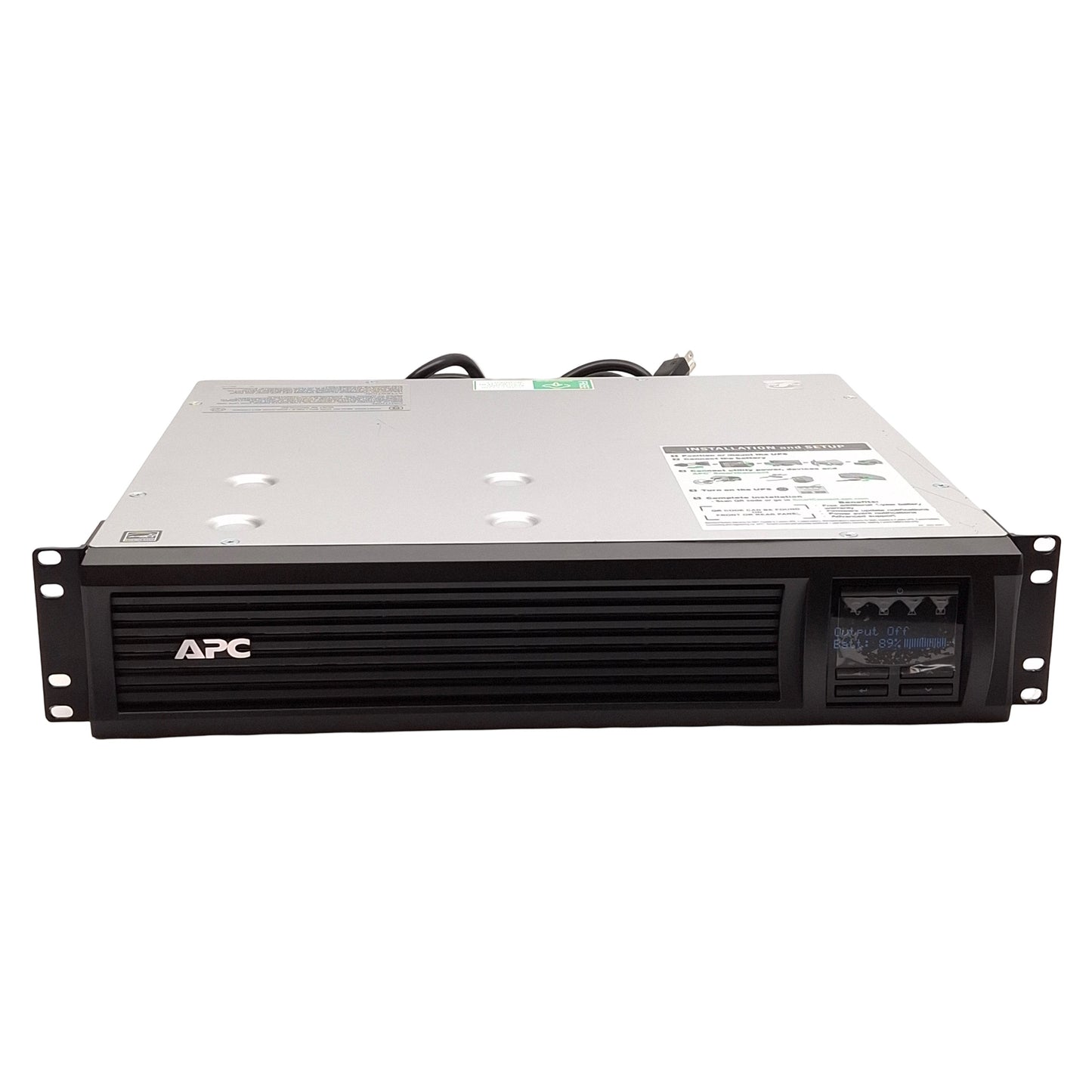 Used APC SMT750RM2UC Smart UPS, Line-Interactive, Rack Mount, 120VAC 500W 750VA