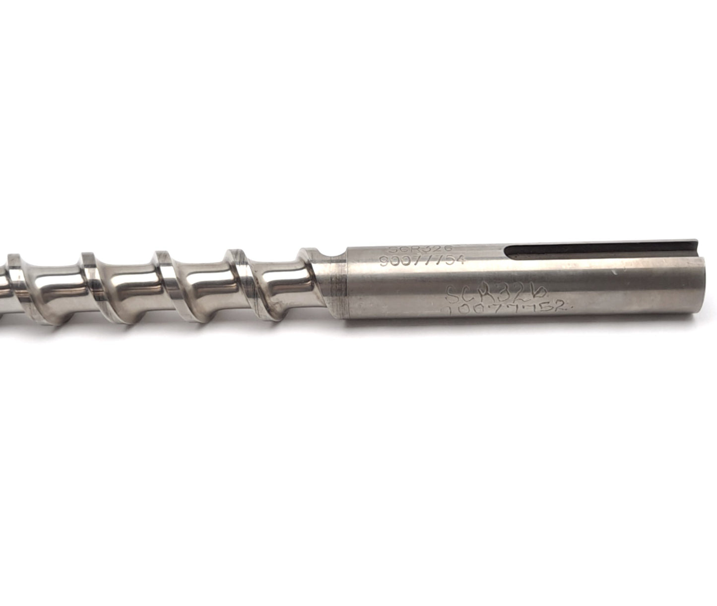 Used Davis Standard 1" Extruder Feedscrew, 31-3/4" Long, 27-1/4" Screw, 4.3mm Thread