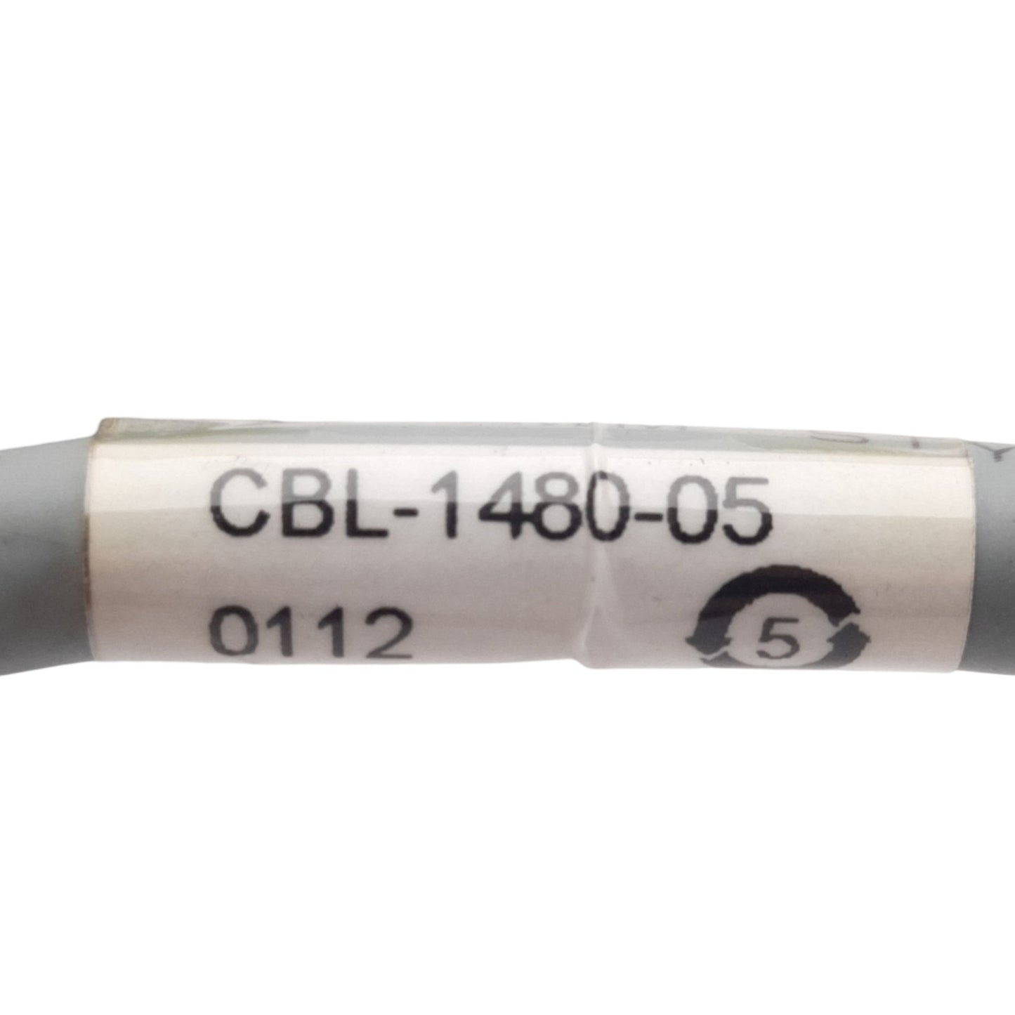 Used Datalogic CBL-1480-05 Cordset, M12 5-Pin Male, M12 5-Pin Female, 5m Length
