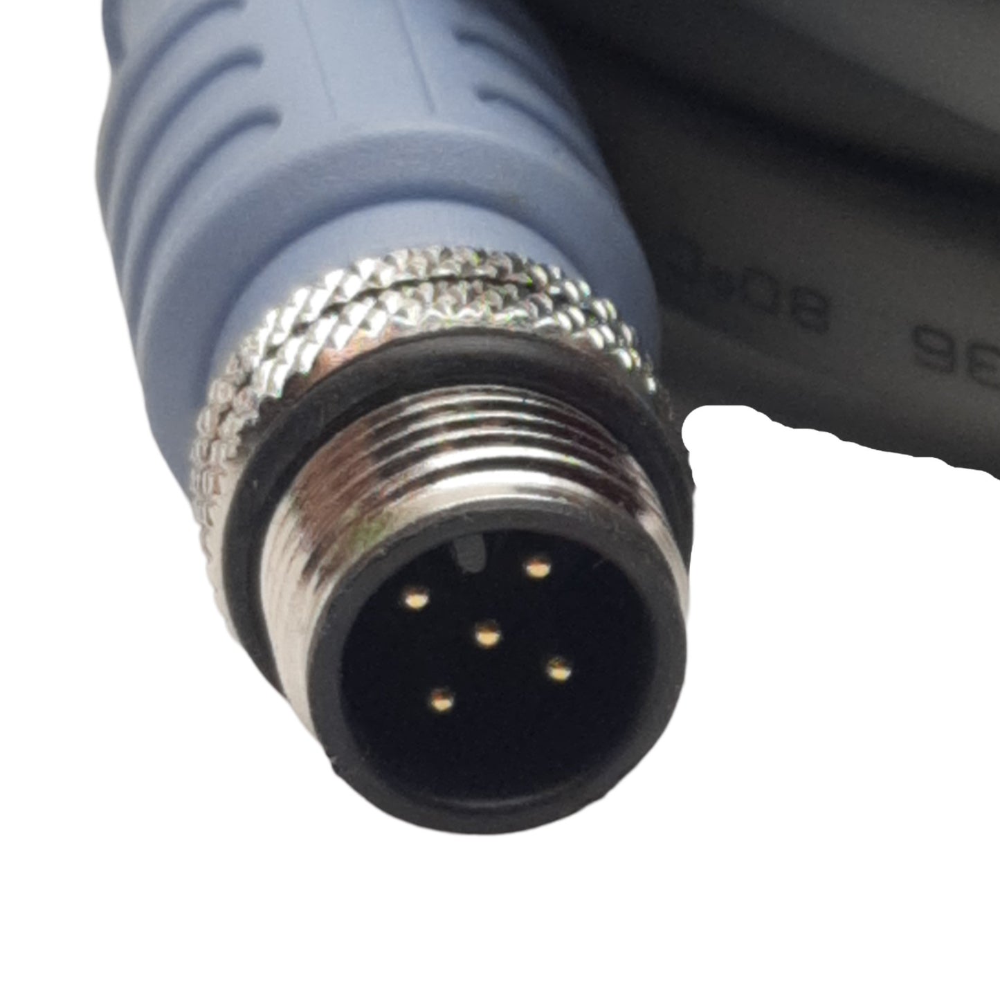 Used Datalogic CBL-1480-05 Cordset, M12 5-Pin Male, M12 5-Pin Female, 5m Length