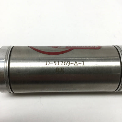 New – Open box Bimba D-51769-A-1 Single-Acting Cylinder Ø1-1/16" Bore, 1" Stroke, No Rod Thread