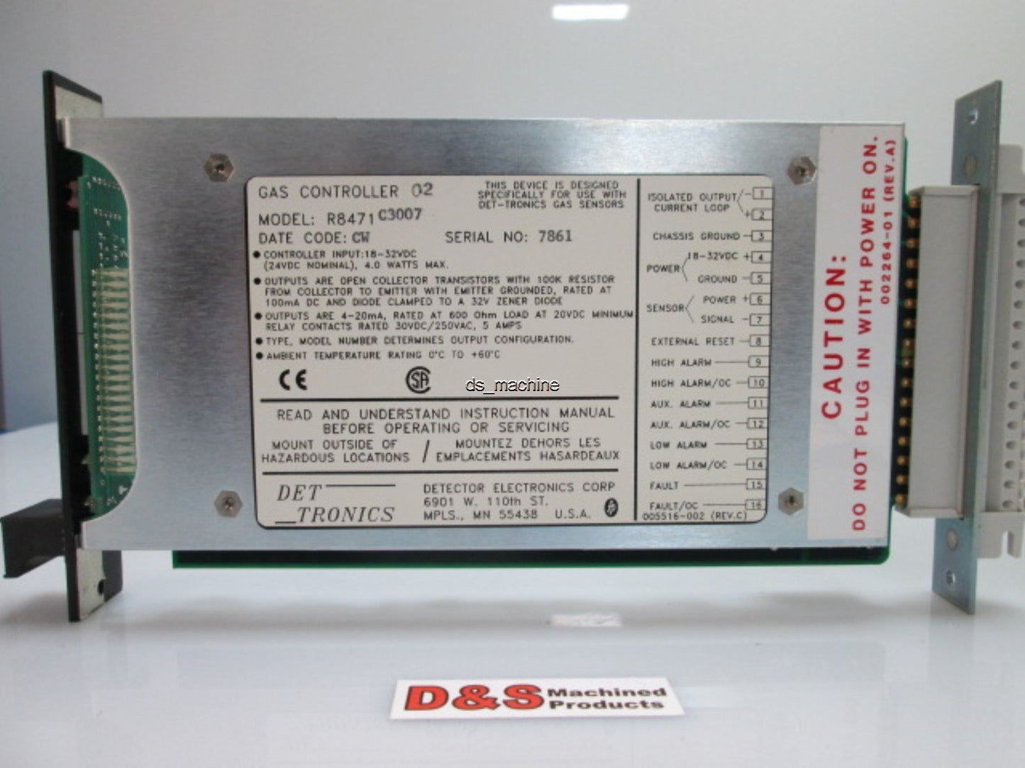 Used Det-Tronics R8471 Single-Channel Gas Controller
