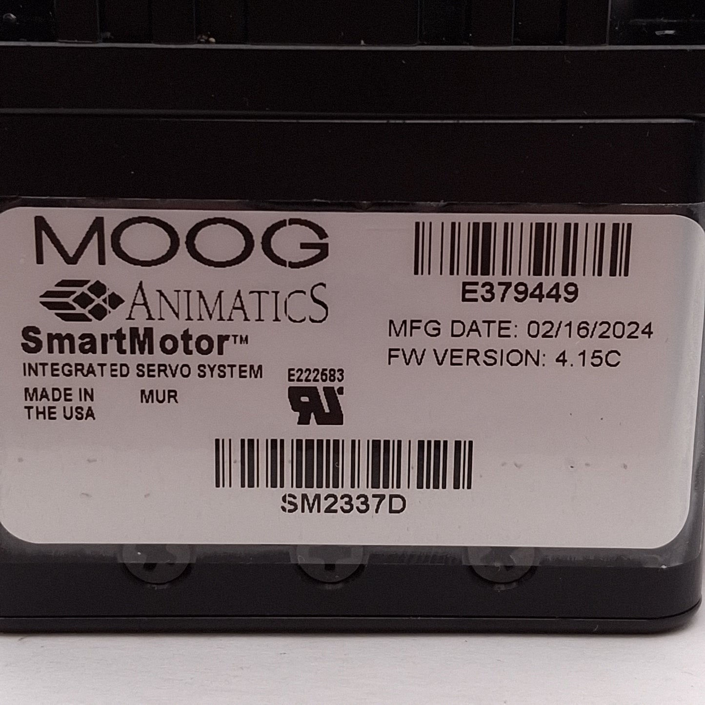 New Moog SM2337D SmartMotor Servo Motor, 0.13kW, 8630RPM, ø1/4in Shaft, NEMA 23