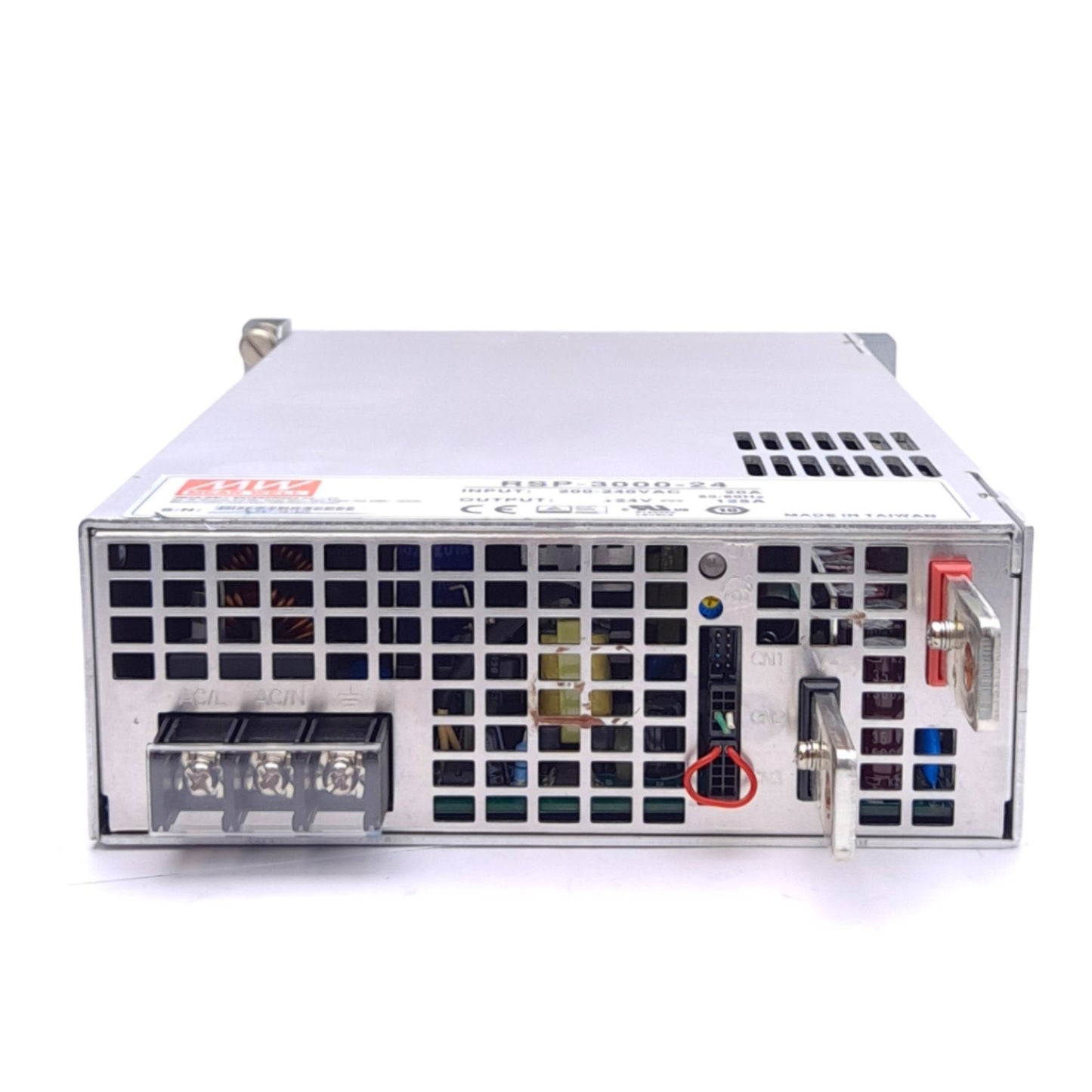 Used Mean Well RSP-3000-24 Power Supply, 200-240VAC 20A In, 24VDC 125A Out, 3000W