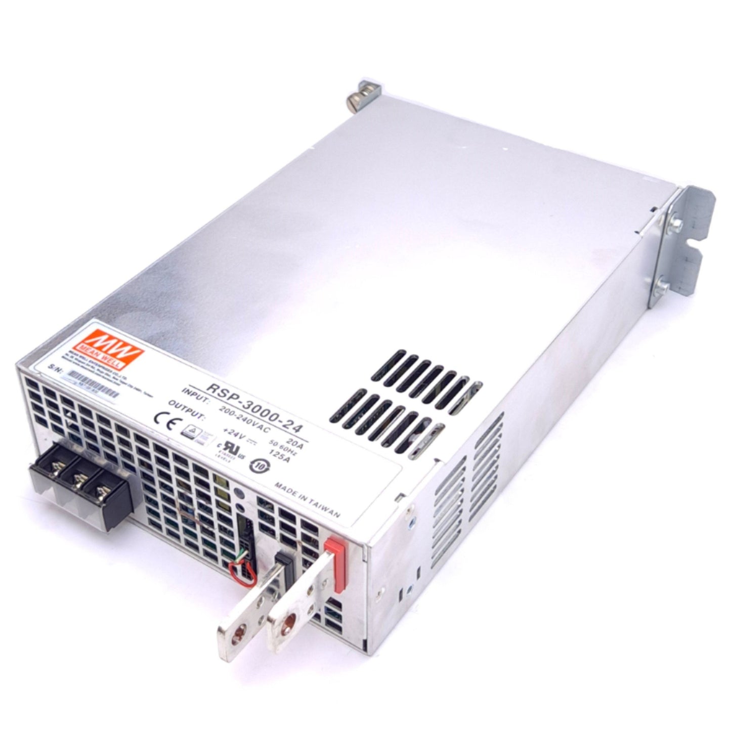 Used Mean Well RSP-3000-24 Power Supply, 200-240VAC 20A In, 24VDC 125A Out, 3000W