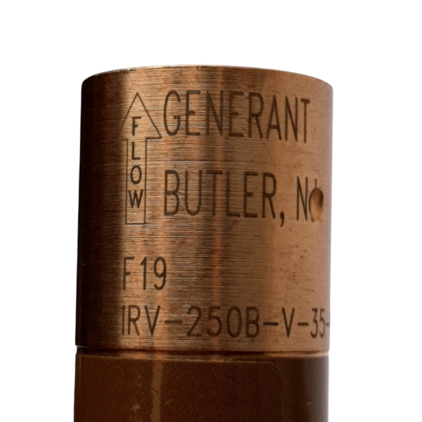 Used Generant IRV-250B-V-35 Brass Industrial Relief Valve, 1/4" Male, 35PSI