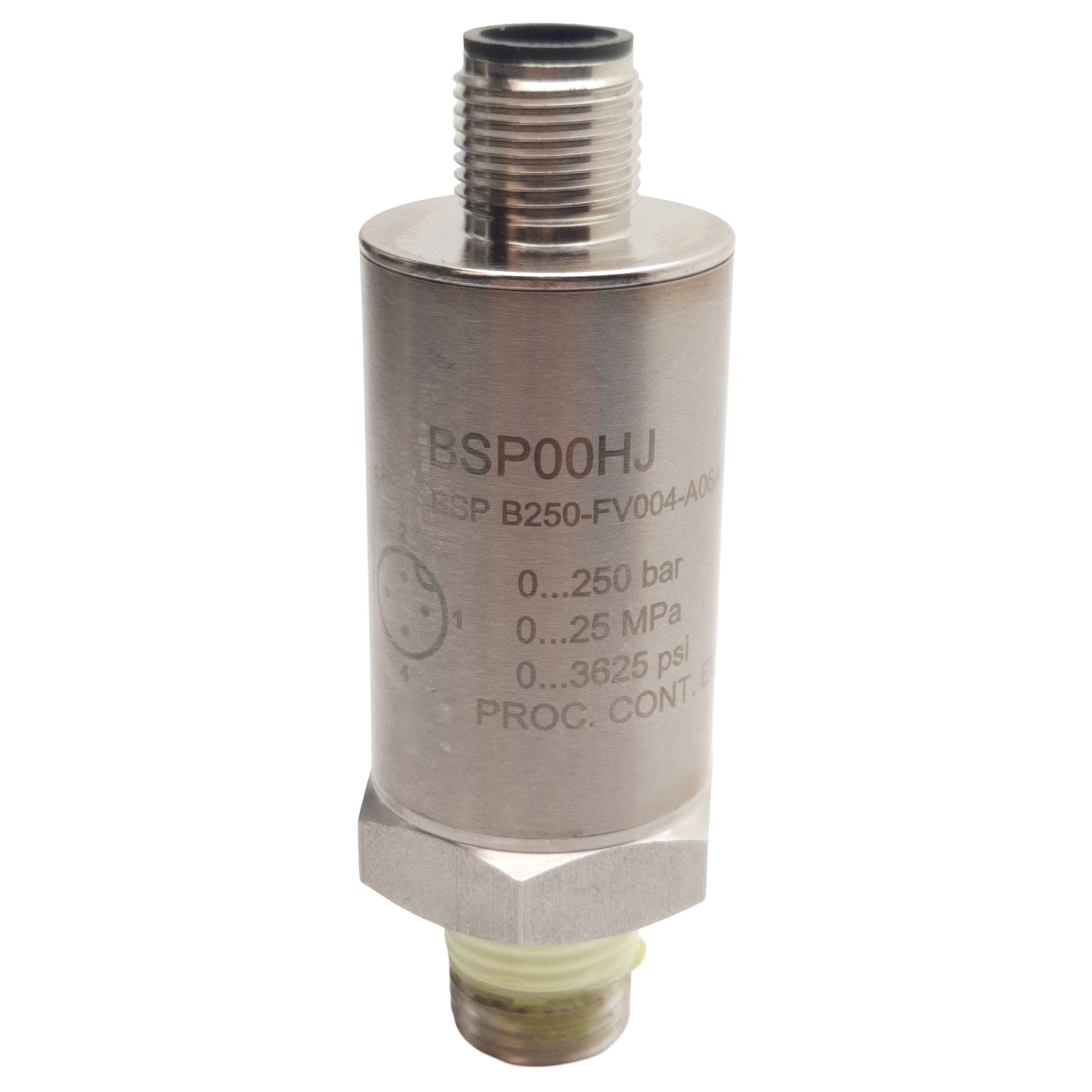Used Balluff BSP00HJ Pressure Sensor, 8-32VDC, 0-250bar Range, 4-20mA Out, 1/4in NPT