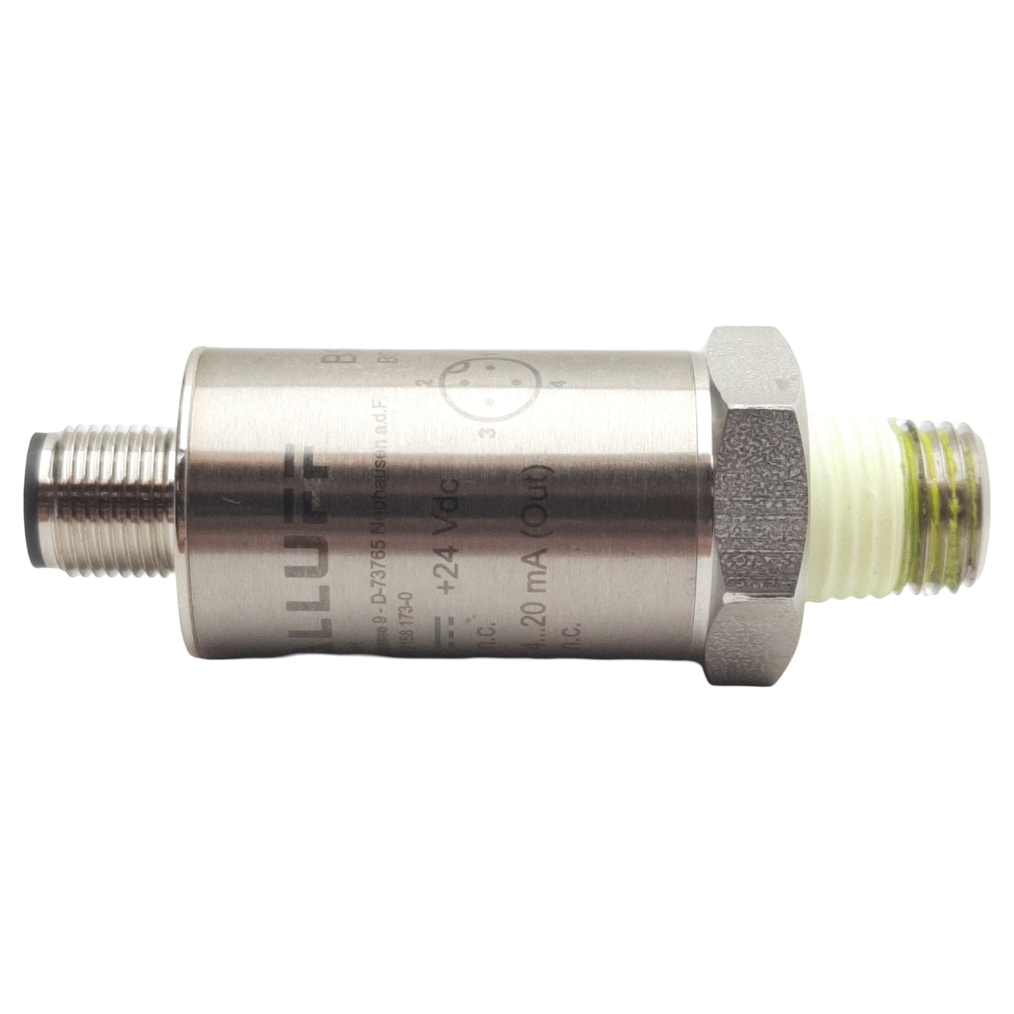 Used Balluff BSP00HJ Pressure Sensor, 8-32VDC, 0-250bar Range, 4-20mA Out, 1/4in NPT