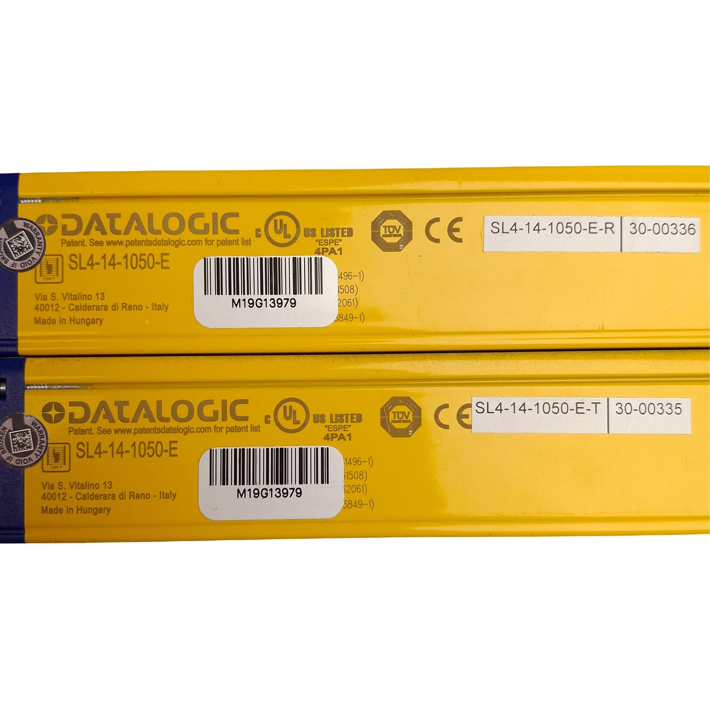 Used Datalogic SL4-14-1050-E Safety Light Curtain, ø14mm Res, 1050mm Height, 24VDC