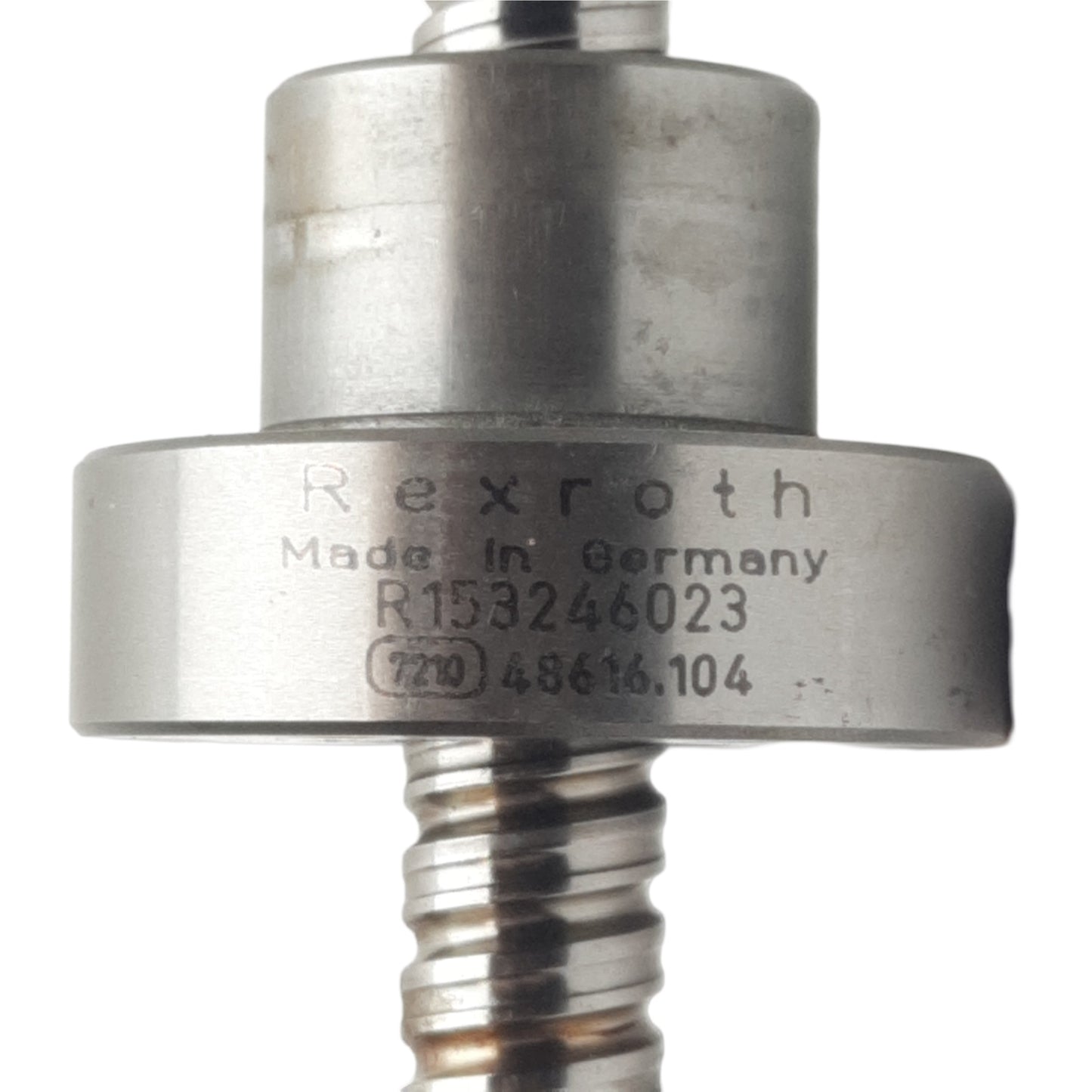 Used Rexroth R153246023 Ball Nut w/ Screw Assembly, ø23.9mm, 5mm Lead, 5800N Load