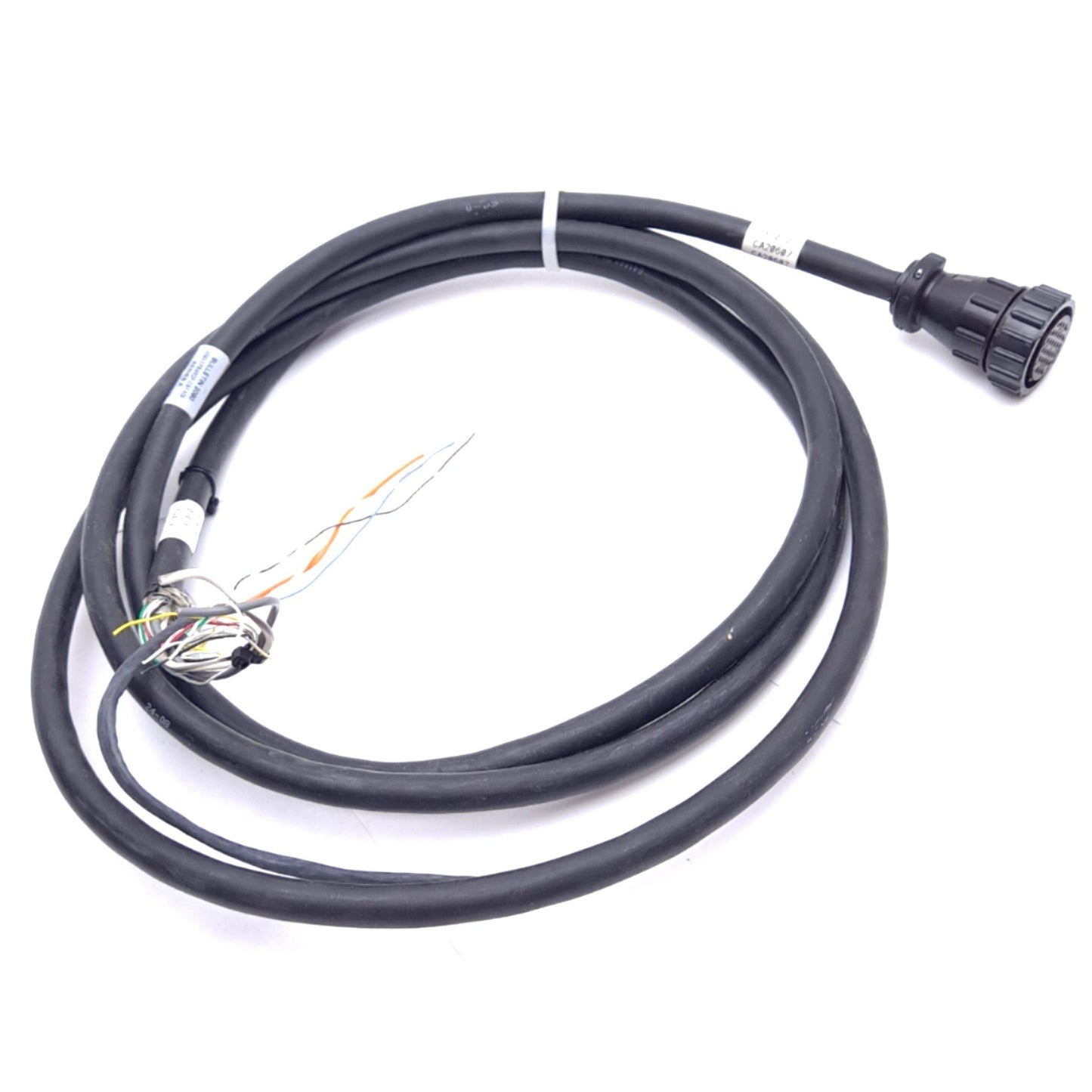Used Flex Cable 2090-CFBM6DF-CBAA09 Motor Feedback Cable, AMP 28-Pin Female, 2m