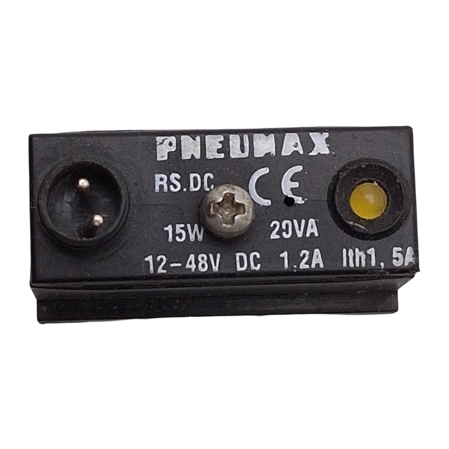 Used Pneumax RS.DC Magnetic Reed Sensor, Normally Open, 12-48VDC, M8 2-Pin Male