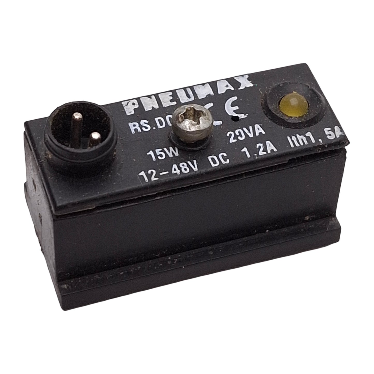 Used Pneumax RS.DC Magnetic Reed Sensor, Normally Open, 12-48VDC, M8 2-Pin Male