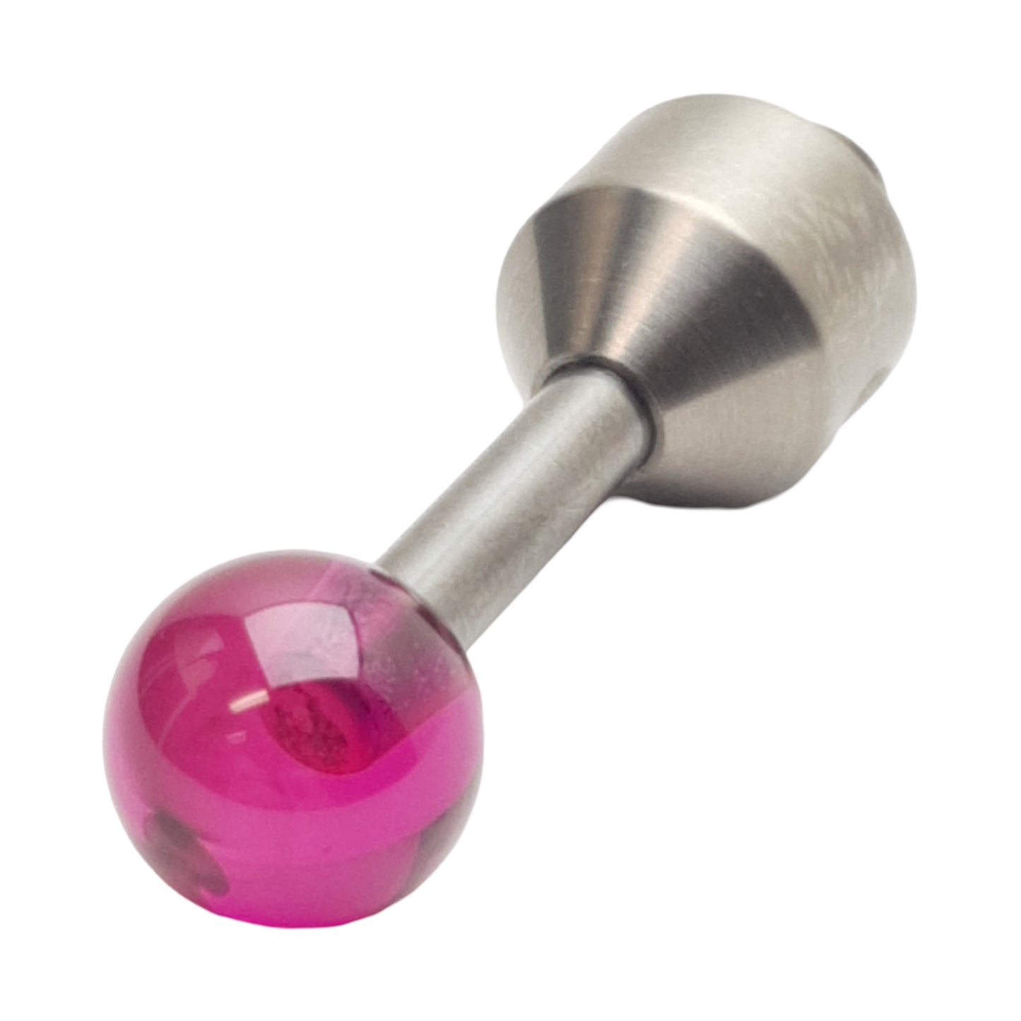 Used Renishaw Ruby Ball Stylus, ø10mm Ball, 12mm EWL, 26mm OAL, M5, Stainless Steel