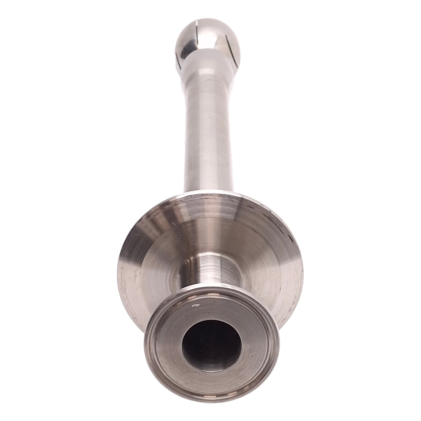 Used Rotating CIP Spray Ball, Stainless Steel, 1in Tri-Clamp Flange, 15.25in Long