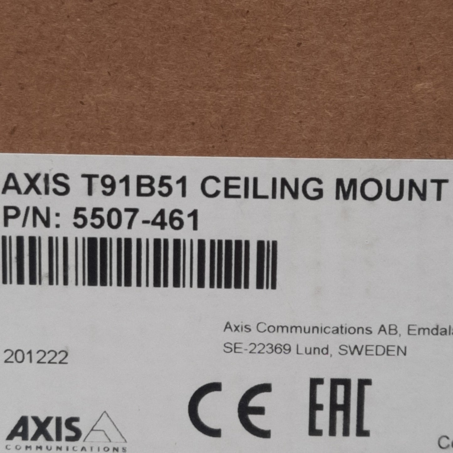 New Axis 5507-461 T91B51 Ceiling Mount For PTZ & Fixed Domes, 1.5in NPS, ±45° Pivot