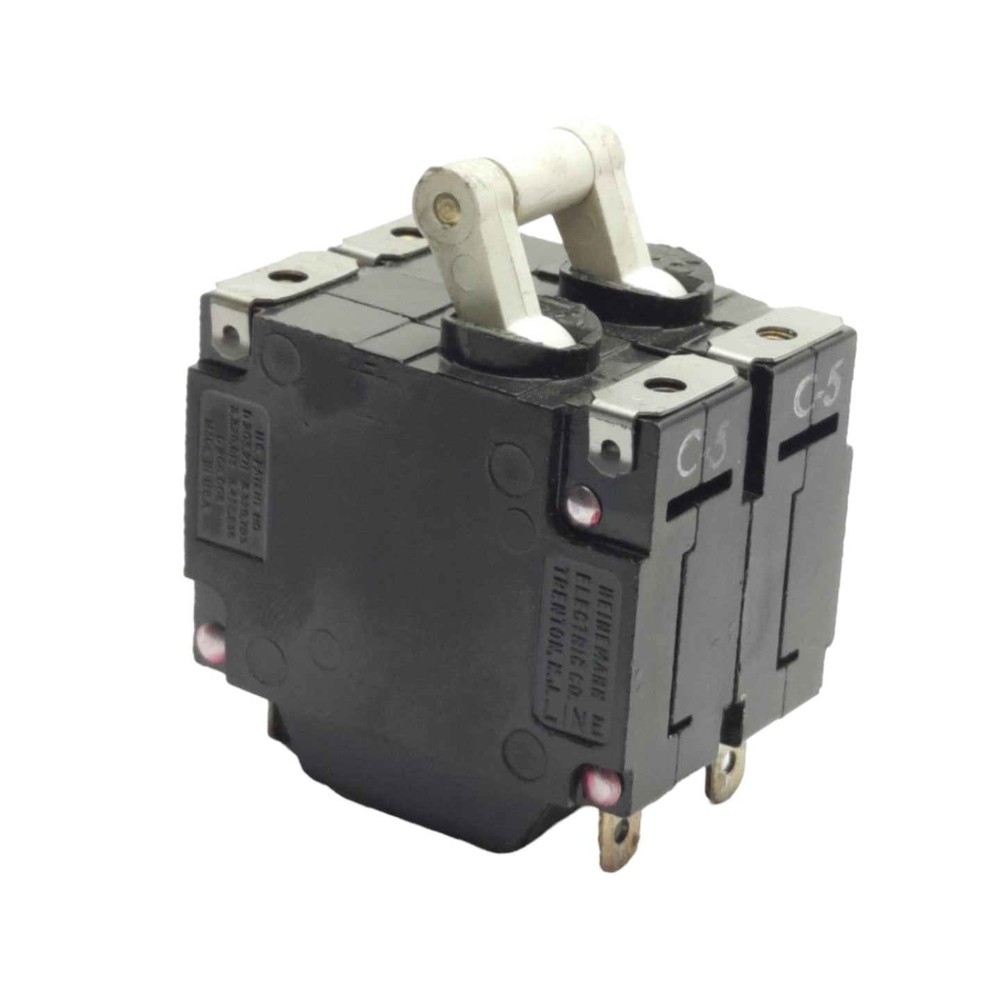 Used Eaton Heinemann JA2-A3-A Circuit Breaker, 240VAC 12A, Panel Mount, 2-Poles