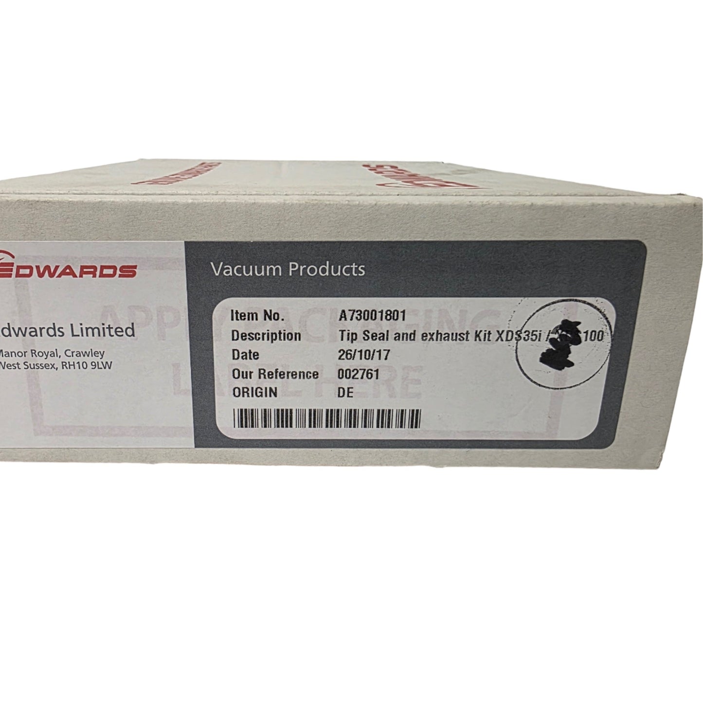 New Edwards A73001801 Tip Seal And Exhaust Kit For XDS35I Dry Scroll Vacuum Pump