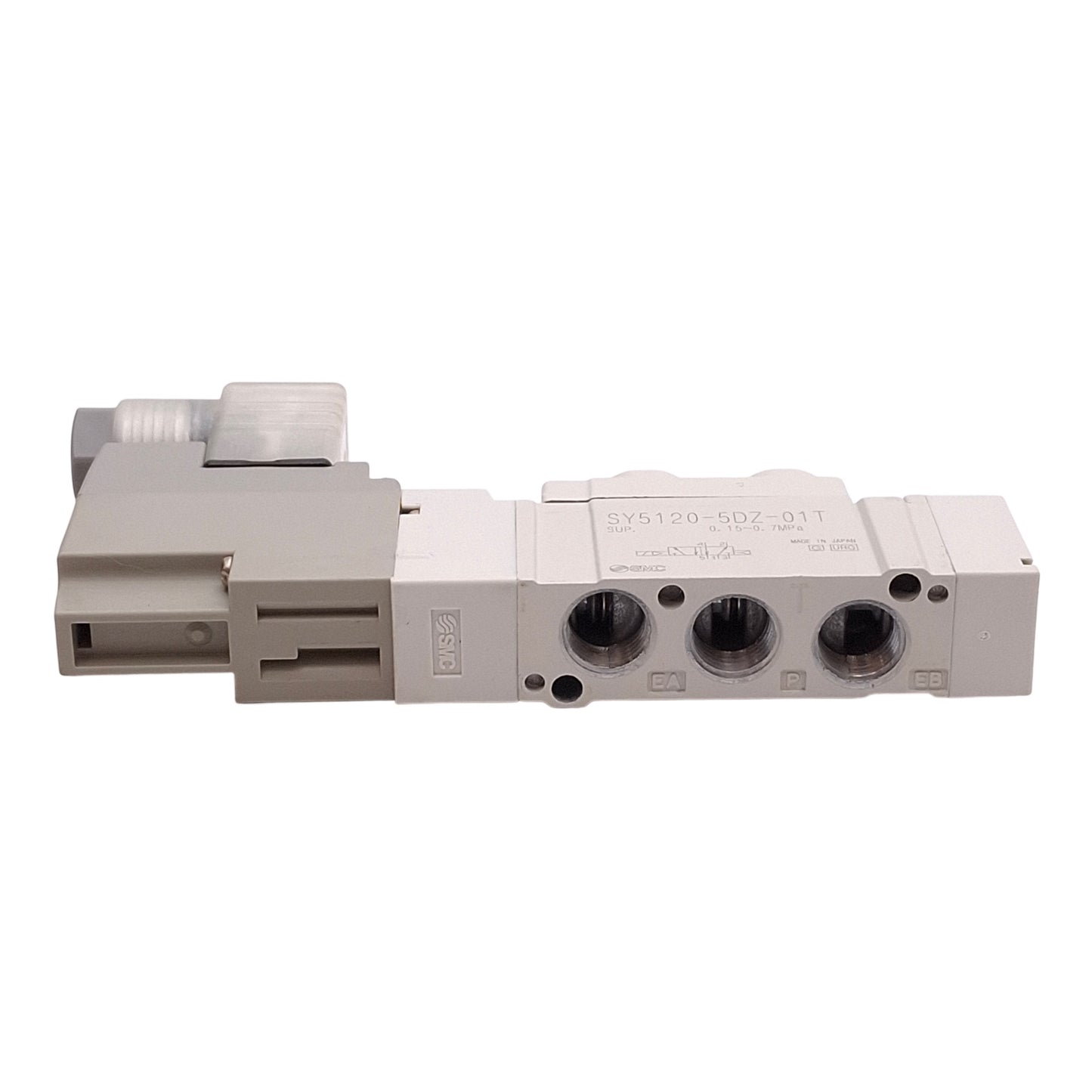 Used SMC SY5120-5DZ-01T Solenoid Valve 2-Position Single, 0.7MPa, 1/8NPTF, 24VDC Coil