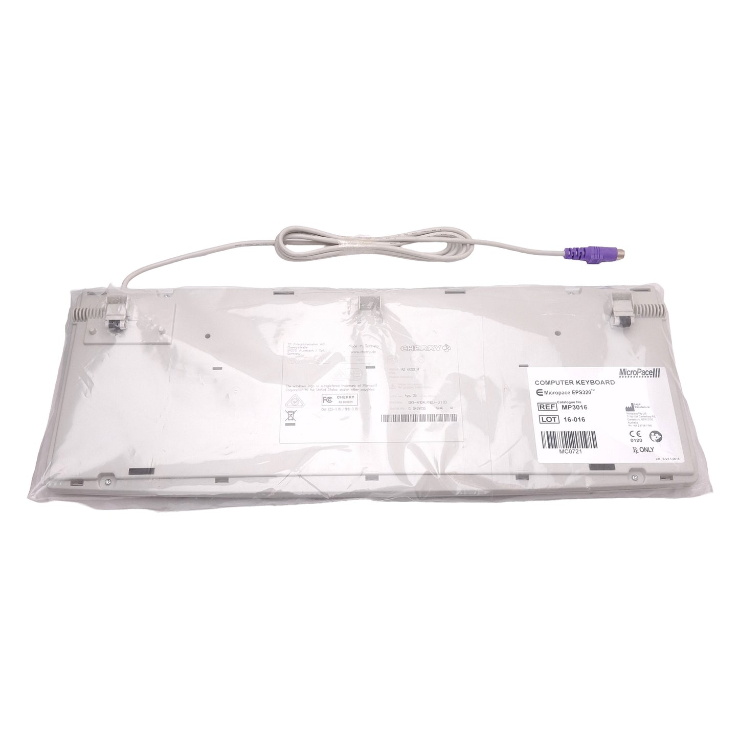 New MicroPace MP3016 V4.1-0615 Computer Keyboard For EPS320 Cardiac Stimulator, PS/2