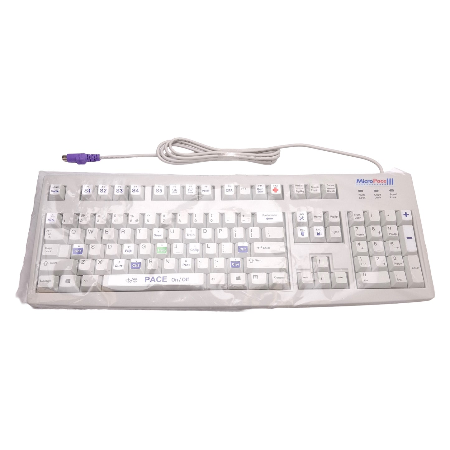 New MicroPace MP3016 V4.1-0615 Computer Keyboard For EPS320 Cardiac Stimulator, PS/2