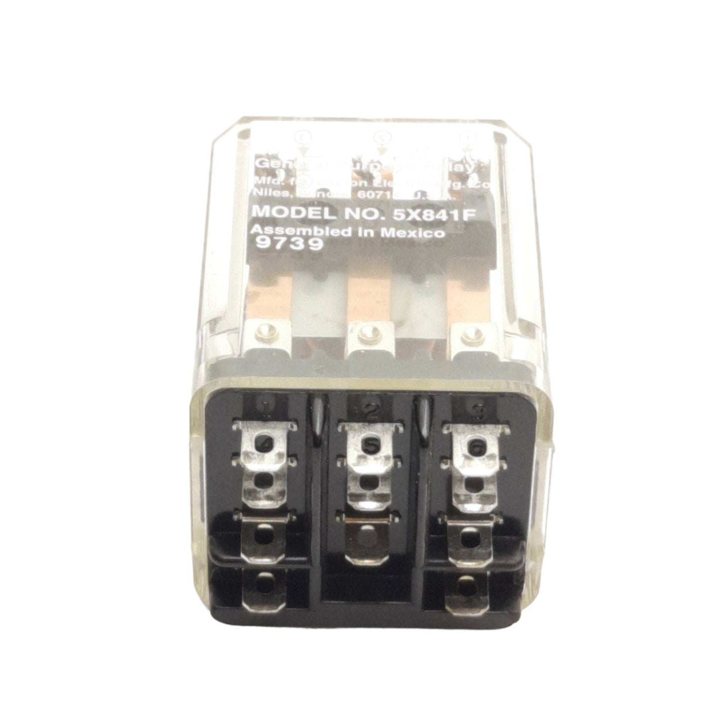 Used Dayton 5X841F General Purpose Relay 240VAC/28VDC 10A 3PDT, 120VAC Coil