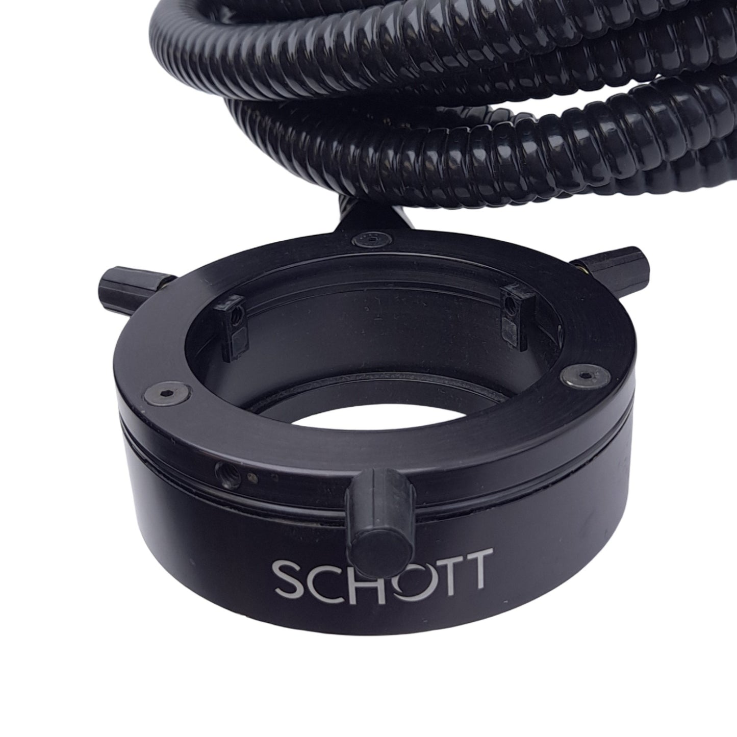 Used Schott Fiber Optic Ring Light for Microscope, ø64mm, ø9mm Bundle, 4m Length
