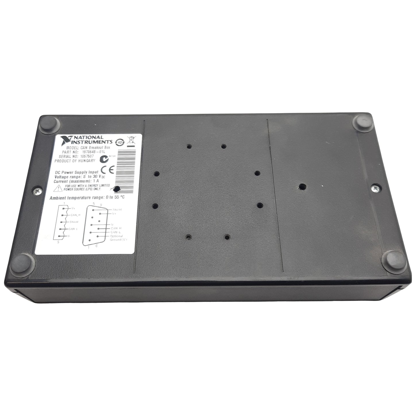 Used National Instruments 197864B-01L CAN Breakout Box, DB9M, 5-Pin Terminal, 8-30VDC