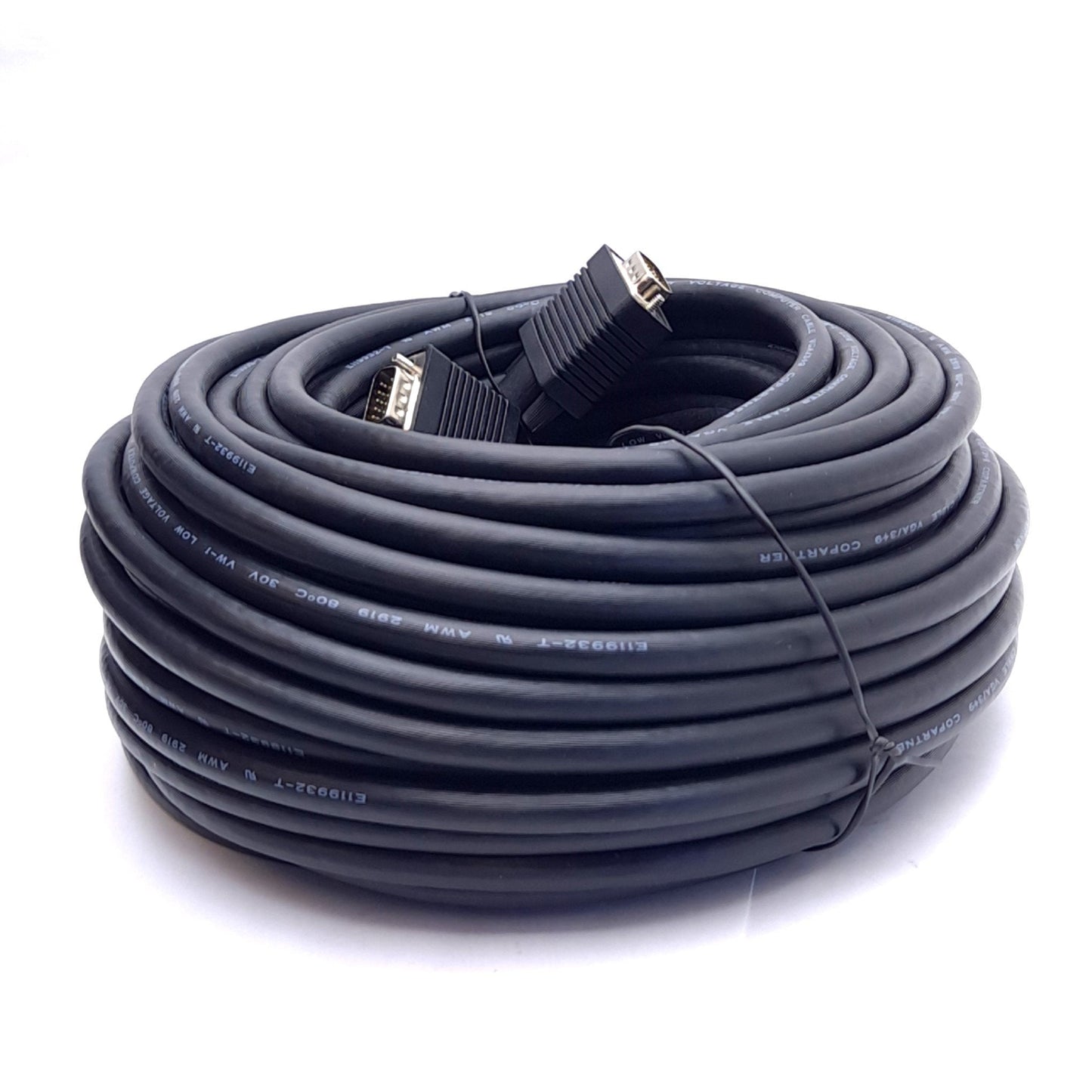 Used Copartner E119932-T VGA Cable, 100ft Length, DE-15 Male to DE-15 Male, 30V