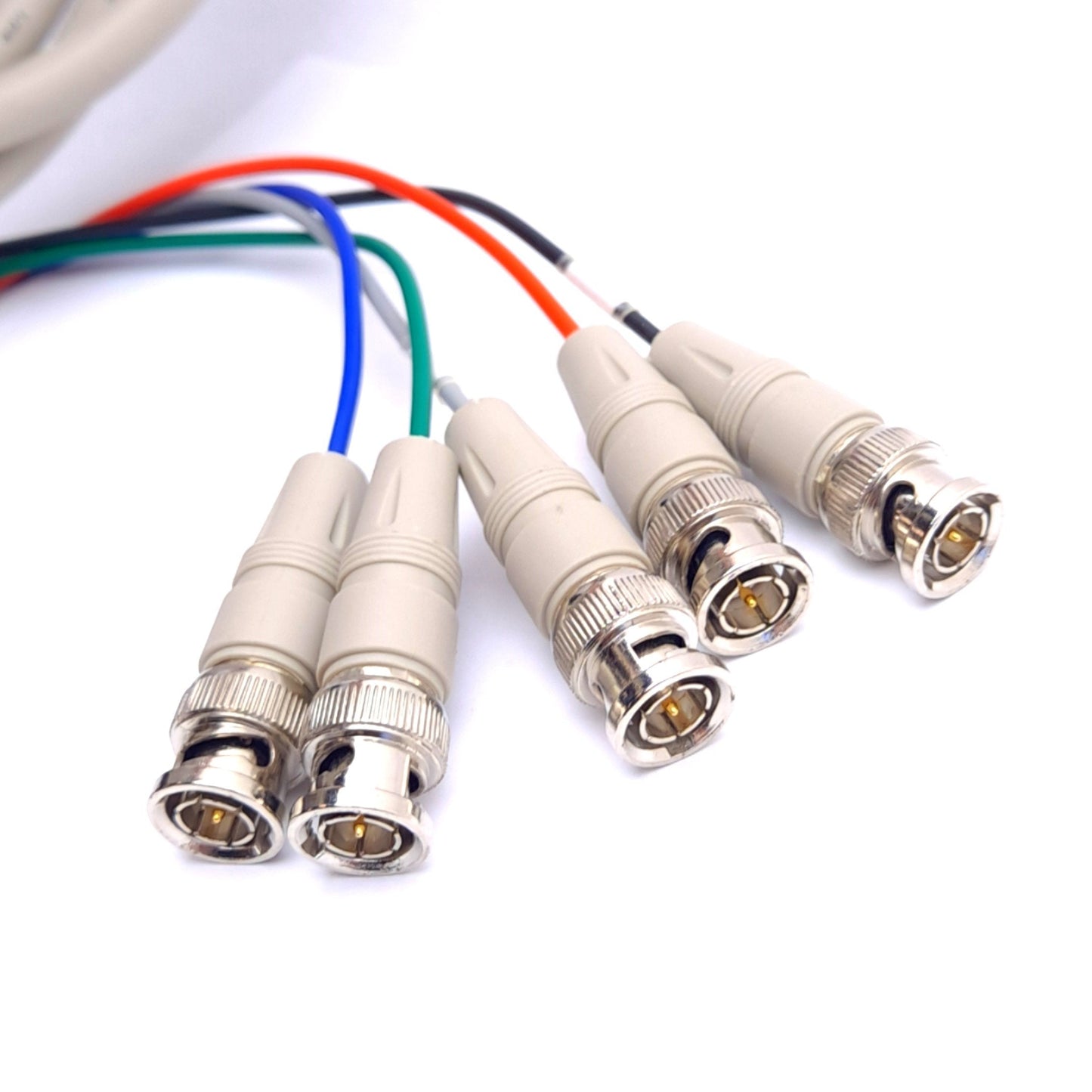 Used Copartner E300060 Breakout Cable, VGA/DE-15 Male to 5-BNC Male, 30V, 6ft Length