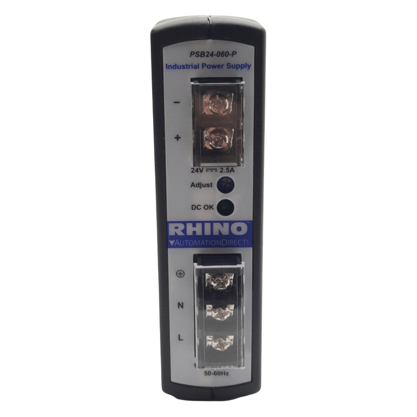 New Automation-Direct Rhino PSB24-060-P Power Supply, 100-240VAC In, 24VDC 2.5A Out