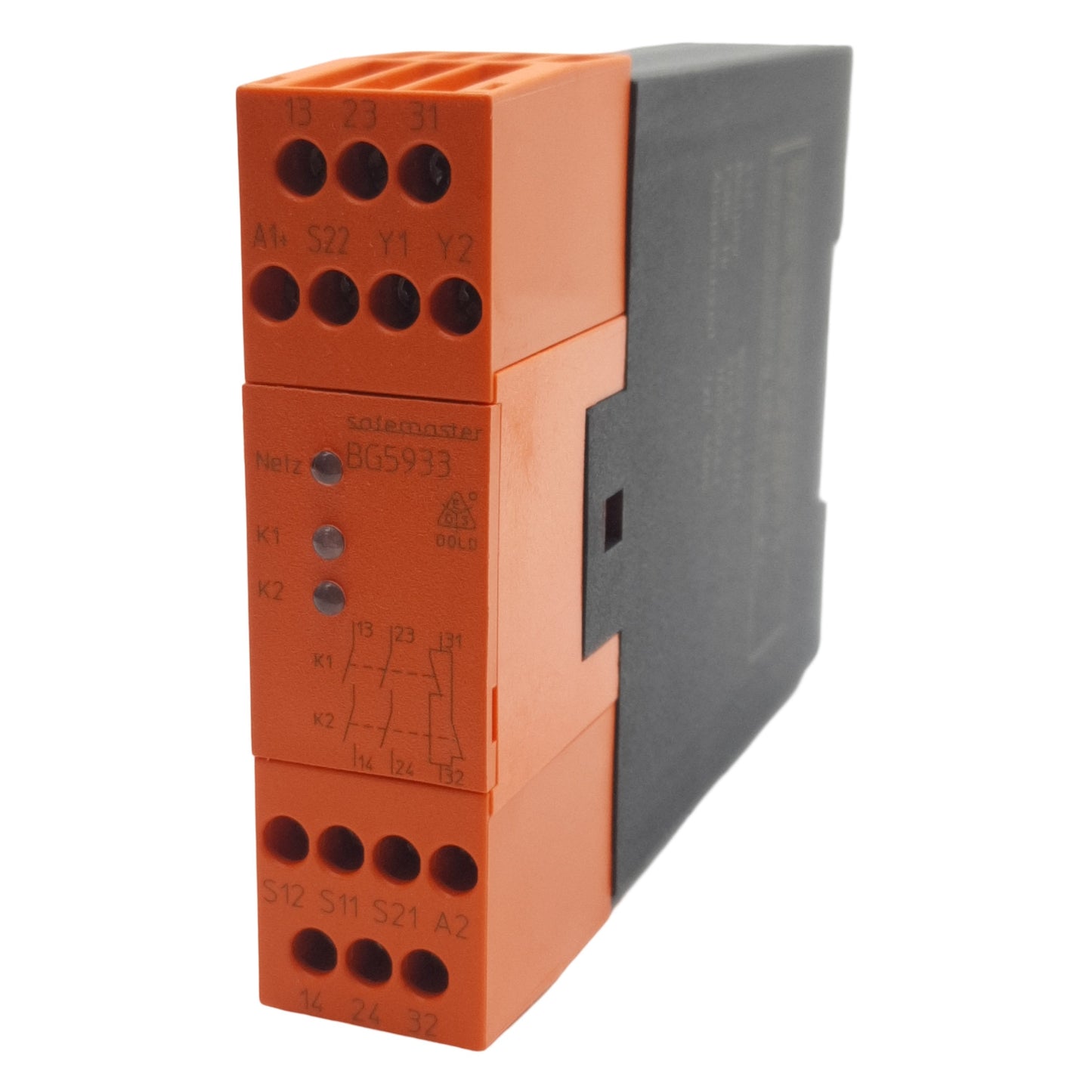 New Dold BG5933-22-61-24 Two-Hand Safety Relay 2-Channel 2NO/1NC 24VDC In 250VAC Out