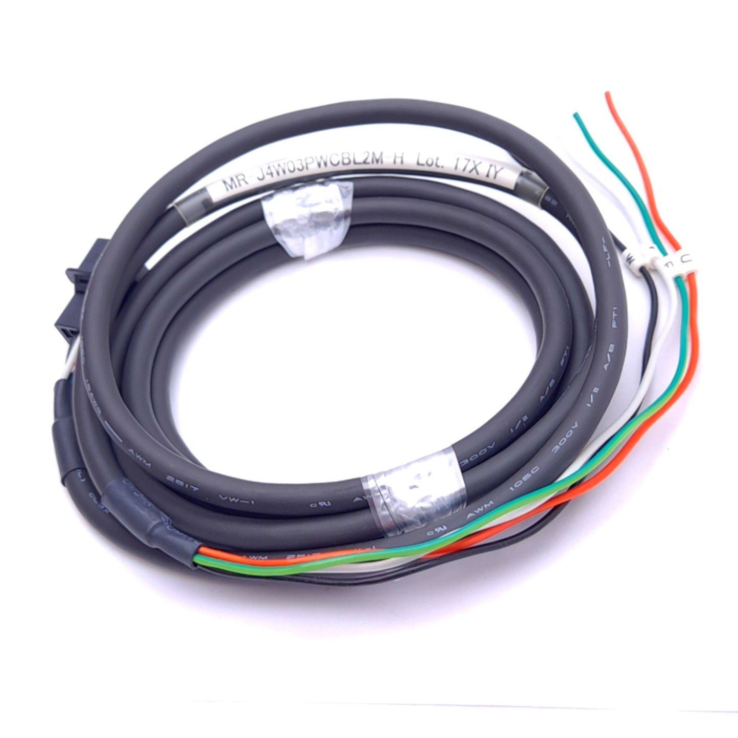 New Mitsubishi MR-J4W03PWCBL2M-H Servo Motor Power Cable for MELSERVO-J4 Series, 2m
