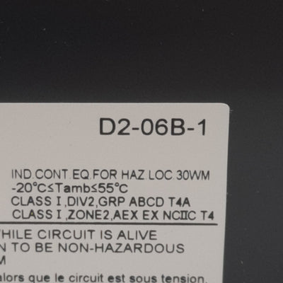 New Automation Direct D2-06B-1 Direct Logic 205 PLC Base Module, 6-Slot, 100-240VAC