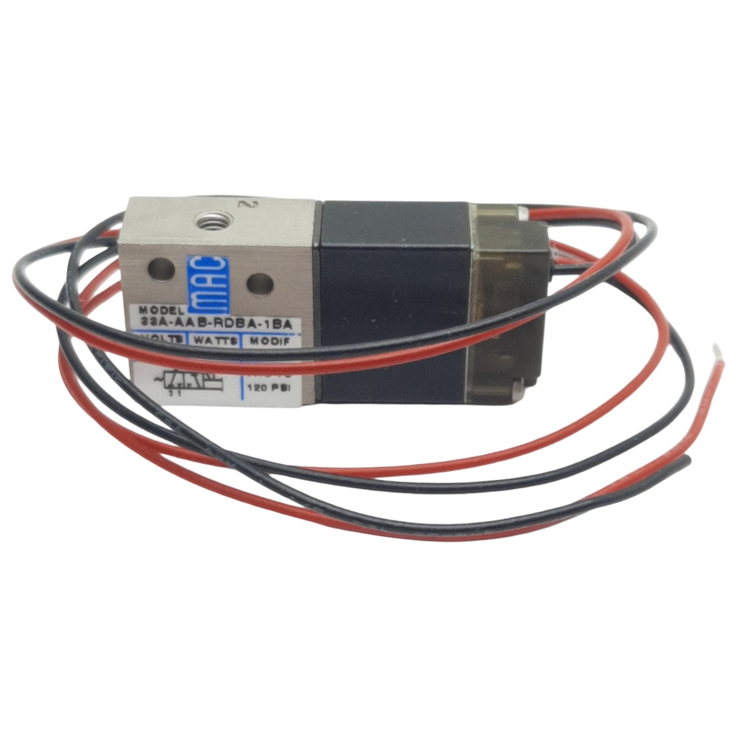New MAC 33A-AAB-RDBA-1BA Solenoid Valve, 3/2 NC, M3 Ports, 120psi, 1.0W 24VDC Coil