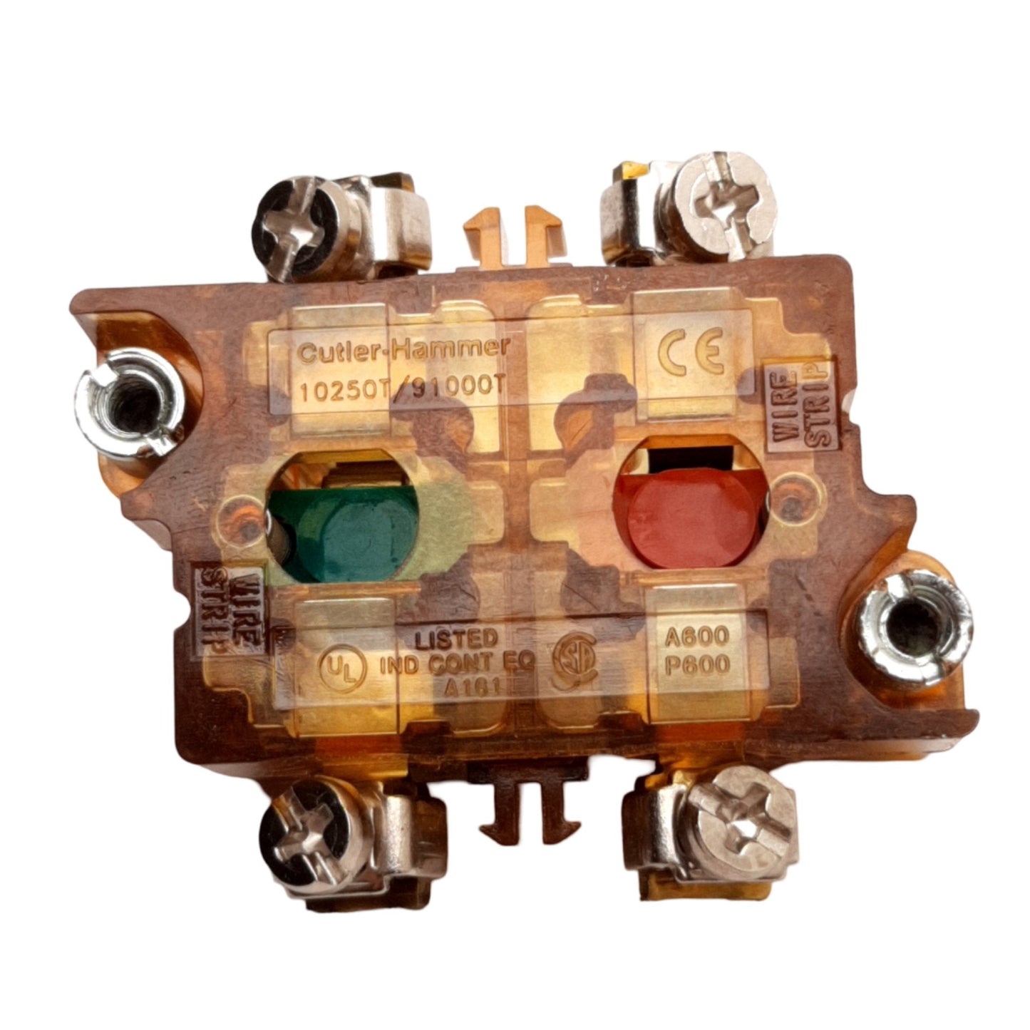 New Cutler-Hammer 10250T1C Pushbutton Contact Block, 1 NO 1 NC, 600V 10A, 30.5mm