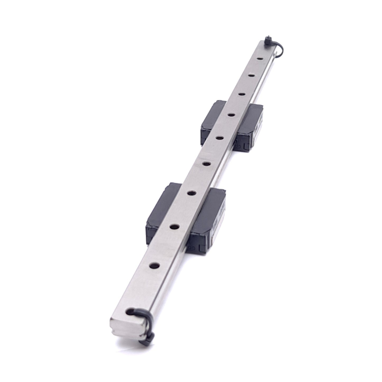 Used CPC MR12MN ZU (x2) Miniature Linear Guide Blocks w/ 12x260mm Rail, 4269N Max