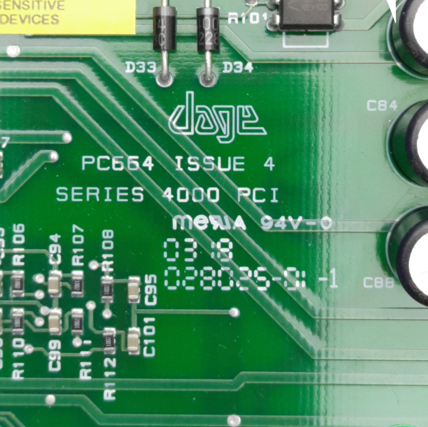 Used Nordson Dage PC664 Main Control Board For Series 4000 Bond Tester System