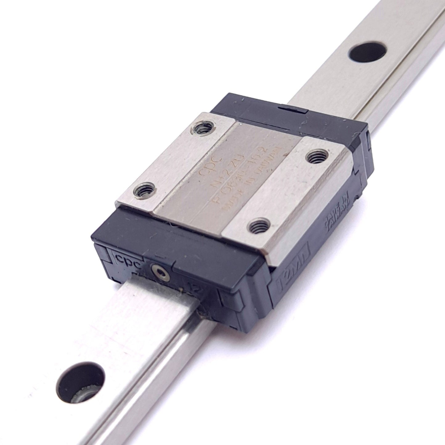 Used CPC MR12MN ZU Miniature Linear Guide Block w/ 12x260mm Rail, 4269N Max