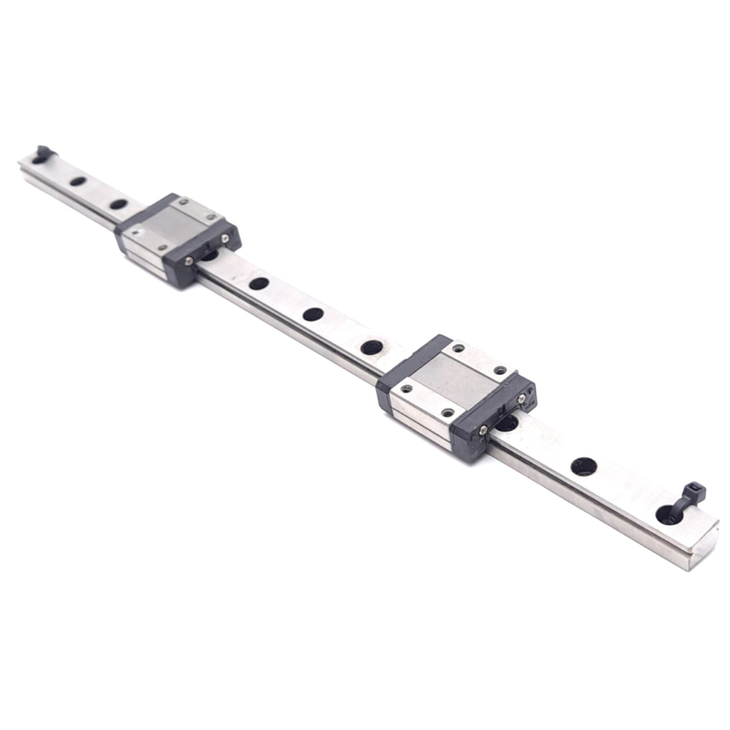 Used Hiwin MGN12 (2x) Ball Bearing Linear Guide Blocks w/ 12x293mm Rail, 3.92kN Max