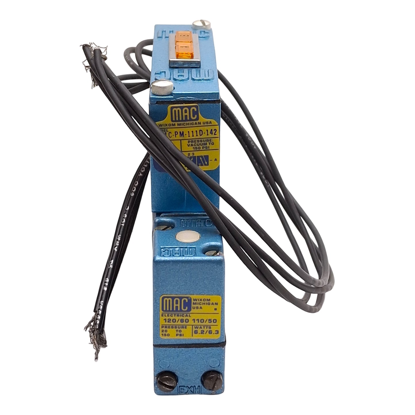 New MAC 821C-PM-111D-142 Solenoid Valve, 5/2 Double Operator, 20-150PSI, 120VAC Coil