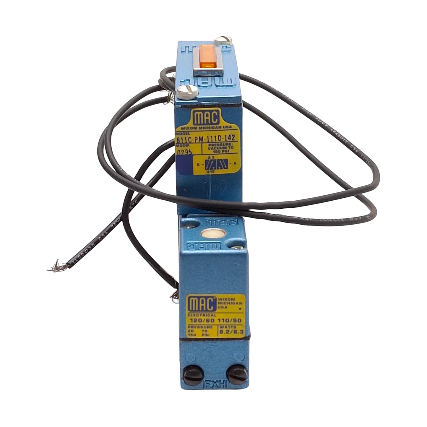 New MAC 811C-PM-111D-142 Solenoid Valve, 5/2 Single Operator, 20-150PSI, 120VAC Coil