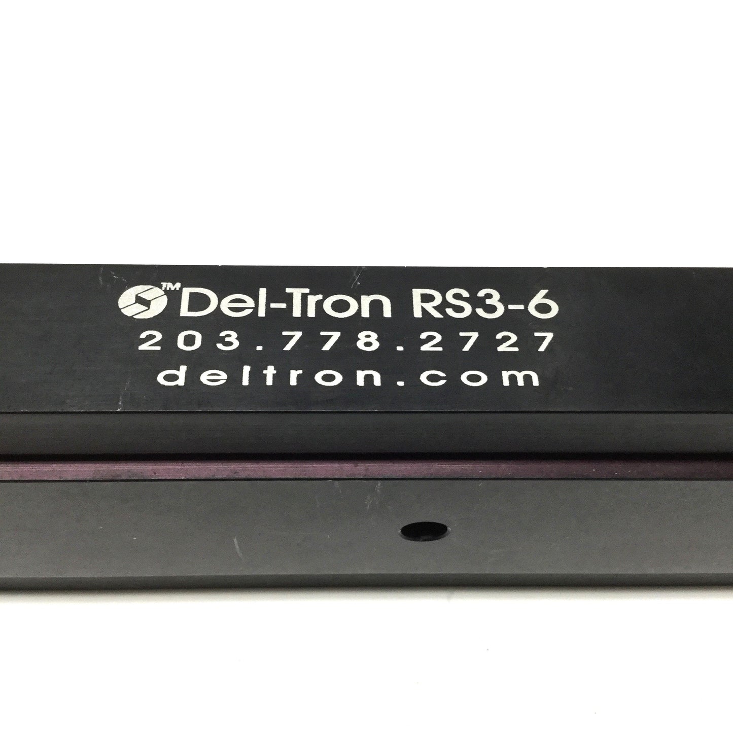 Used Del-Tron RS3-6 Crossed Roller Linear Slide, 6" Travel, 704 lbs Max Load
