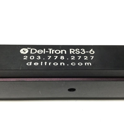 Used Del-Tron RS3-6 Crossed Roller Linear Slide, 6" Travel, 704 lbs Max Load