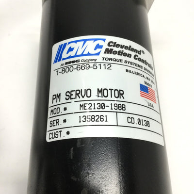 Used CMC ME2130-198B PM Permanent Magnet DC Servo Motor NEMA 23 Ø1/4" Shaft w/Encoder