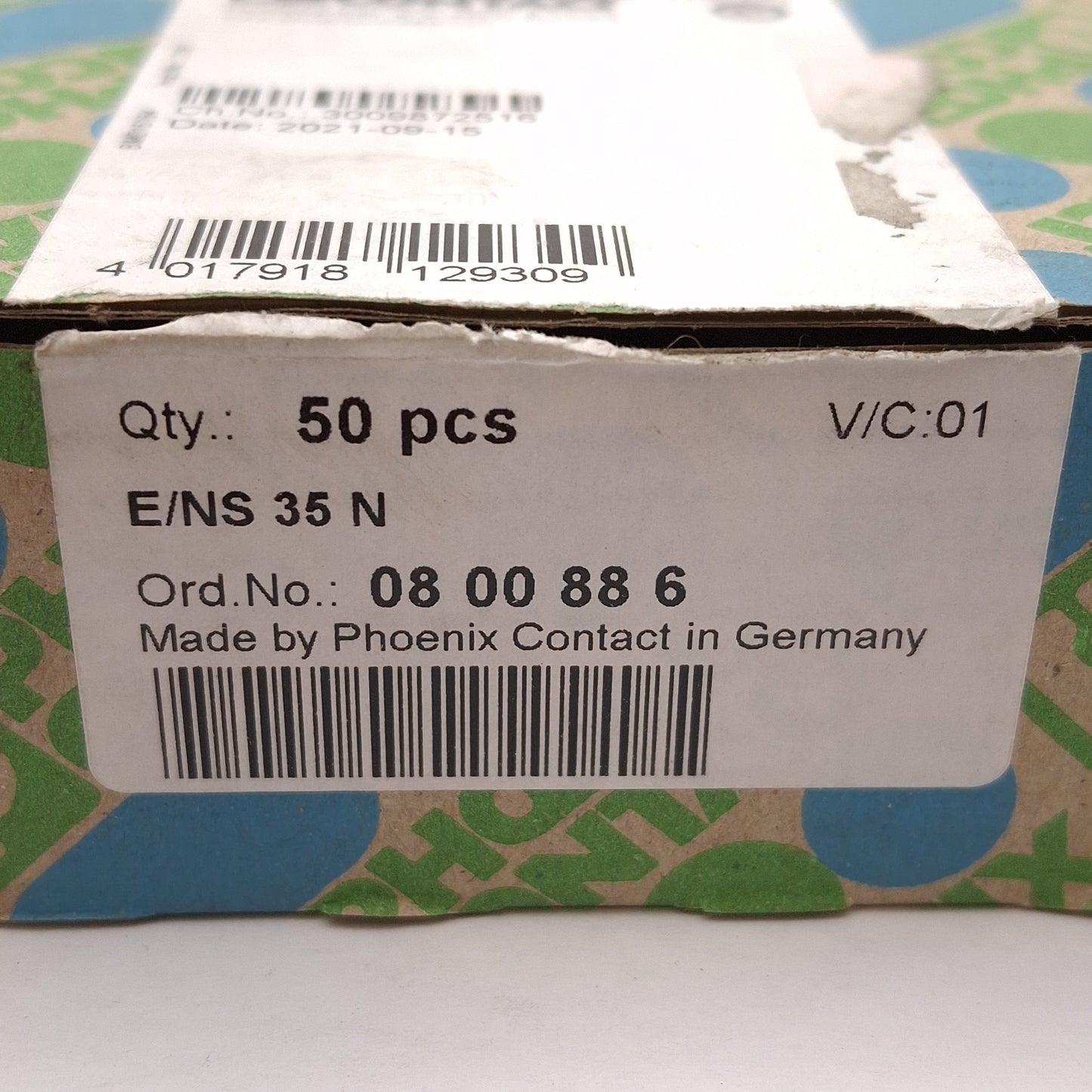 New Lot of 50 Phoenix Contact 00800886 E/NS 35 N Terminal Block End Bracket, 9.5mm