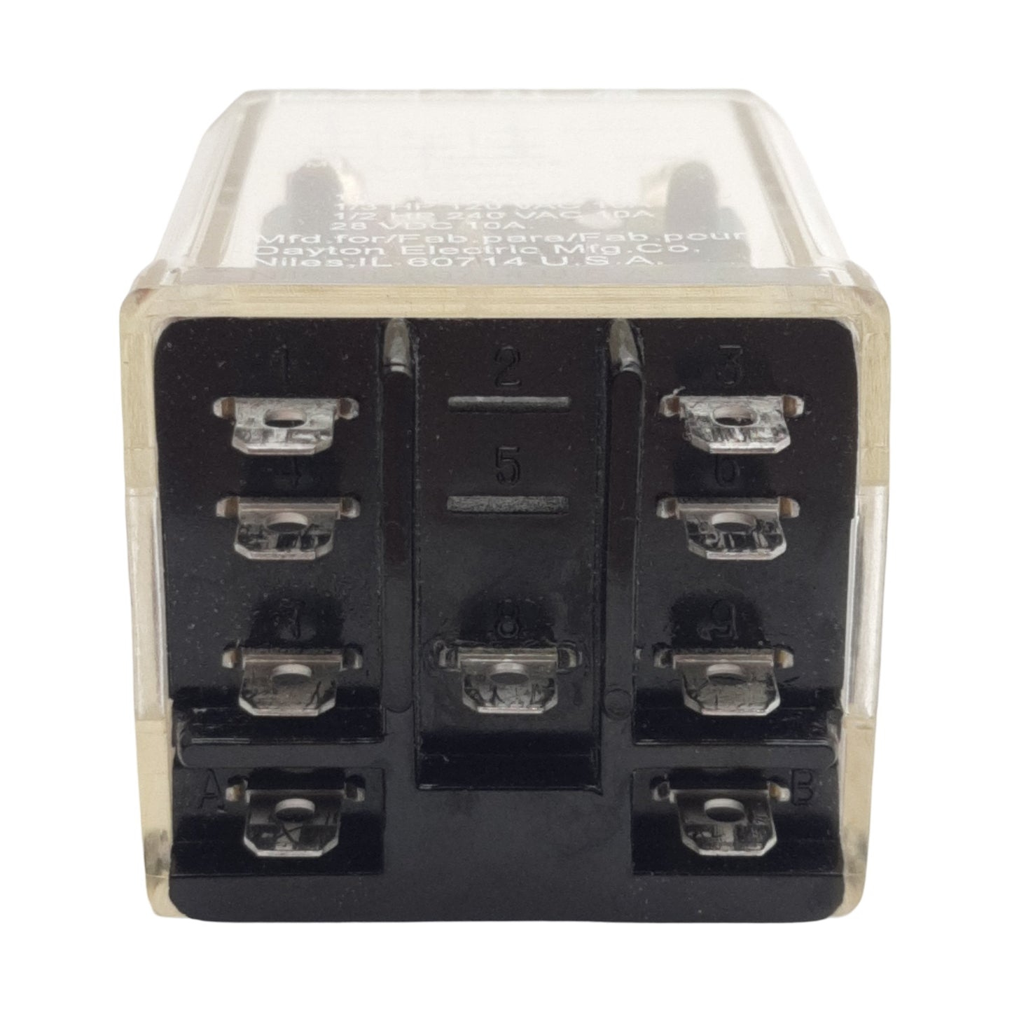 New Dayton 5Z877 Ice Cube Relay, 120/240VAC 10A DPDT Contact, 120VAC Coil, 9-Pin