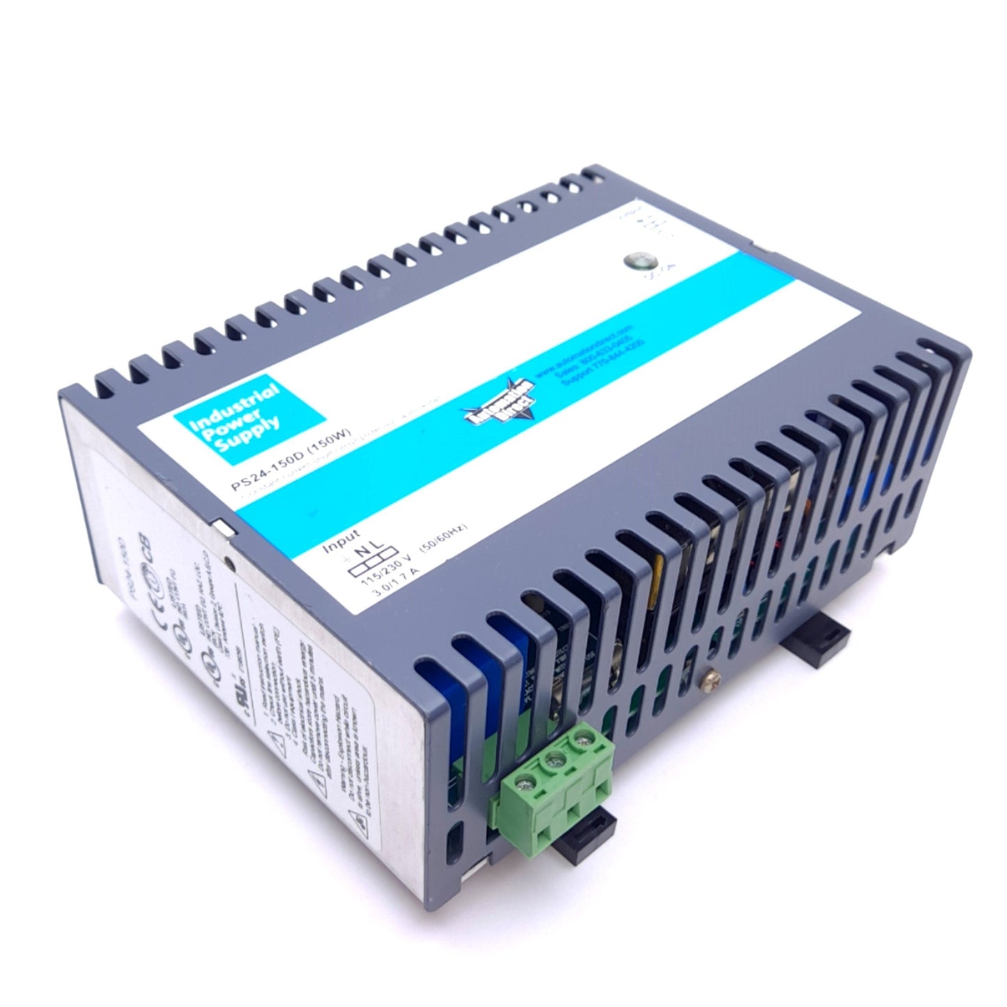 Used Automation Direct PS24-150D Power Supply, 115/230VAC In, 24VDC 6A Out, 150W Max