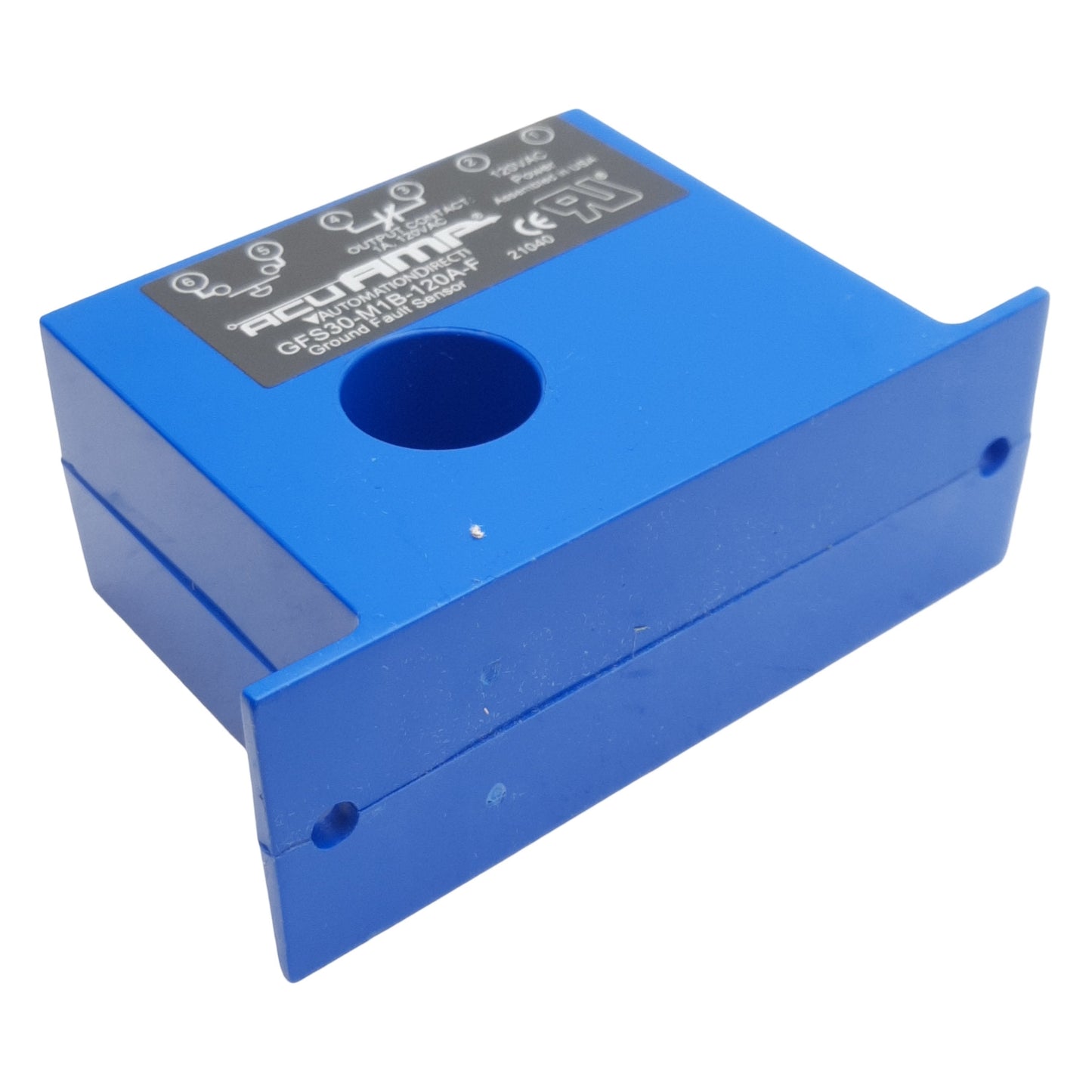 New AcuAMP GFS30-M1B-120A-F Ground Fault Sensor, SPST-NC, 120VAC In, 1A 125VAC Out